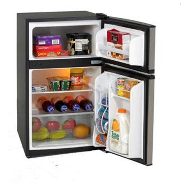 3.1 CF Black W/ Stainless Steel Refrigerator